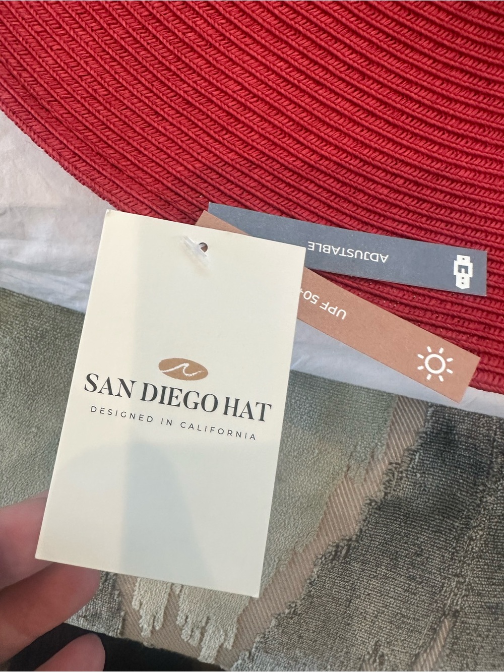 XL Brim San Diego Hat Company Sun Hat in vibrant red NWT - Picture 9 of 10